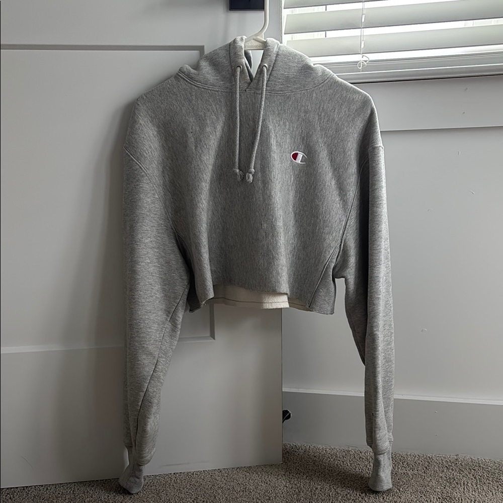 Champion Gray Sweaters Soft Cotton Blend Casual